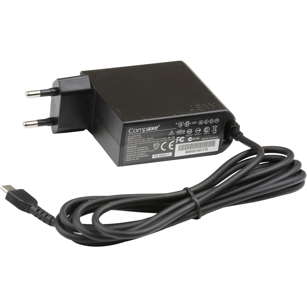 COMPAXE CLI-702 60W 20V 2.25A OR 12V 3A OR 5V 2A ADATÖR