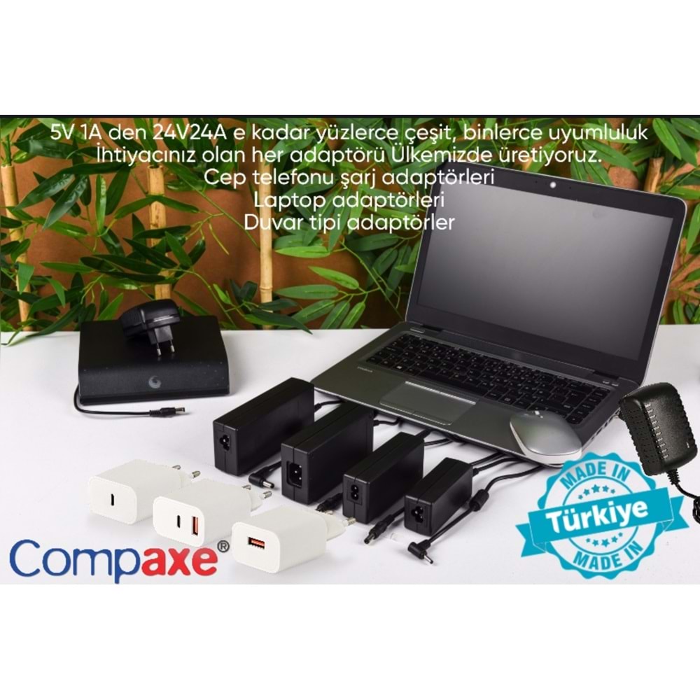 COMPAXE CTA-524ULB24 12W 5V 2.4A USB 3.0 + USB TO LIGHTNING 2.4 A KABLOLU SET BEYAZ