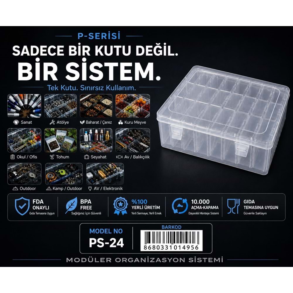 P-SERİSİ PS-24 24 KÜÇÜK 1 BÜYÜK KUTULU SET