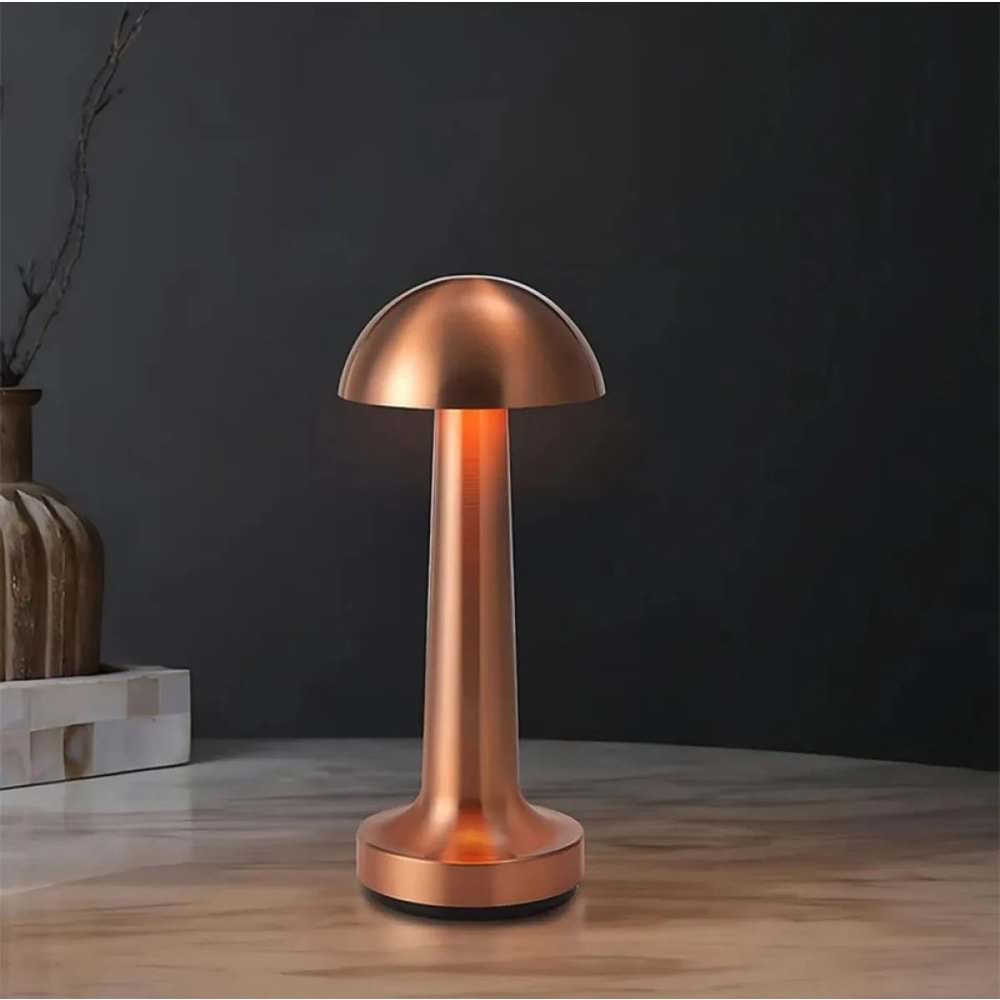 Lizbon Dokunmatik Şarjlı Led Masa Lambası - Bakır Kasa - CT-8430 LizbonBakırCT-8430