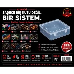 P-SERİSİ PB-1 PLASTİK BÜYÜK KUTU ( 22.5X20.5X7.5 CM )