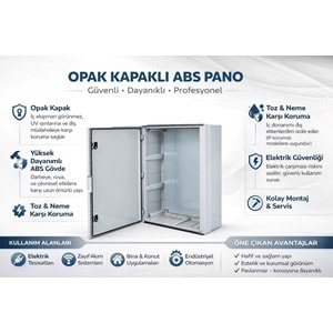 THOR 180 x 240 x 120 mm OPAK KAPAKLI ABS PANOLAR
