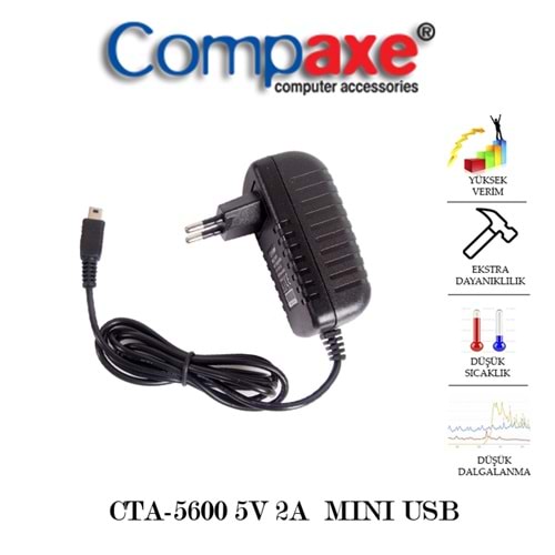 COMPAXE CTA-5600 10W 5V 2A MİNİ USB TABLET PC ADAPTER