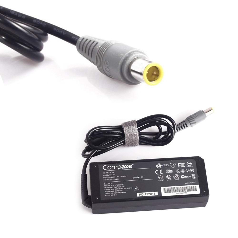 COMPAXE CLI-304 65W 20V 3.25A 7.9*5.5 WITH PİN ADAPTÖR