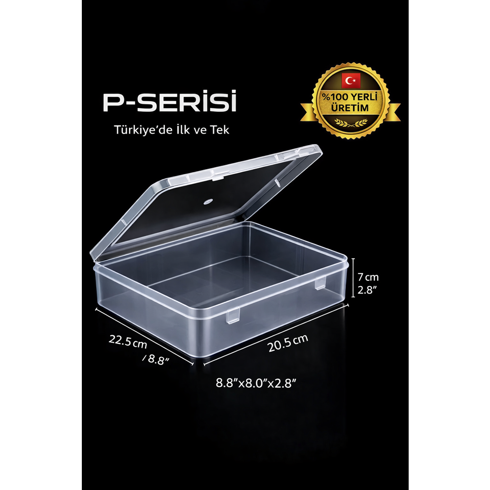 P-SERİSİ PB-1 PLASTİK BÜYÜK KUTU ( 22.5X20.5X7.5 CM )